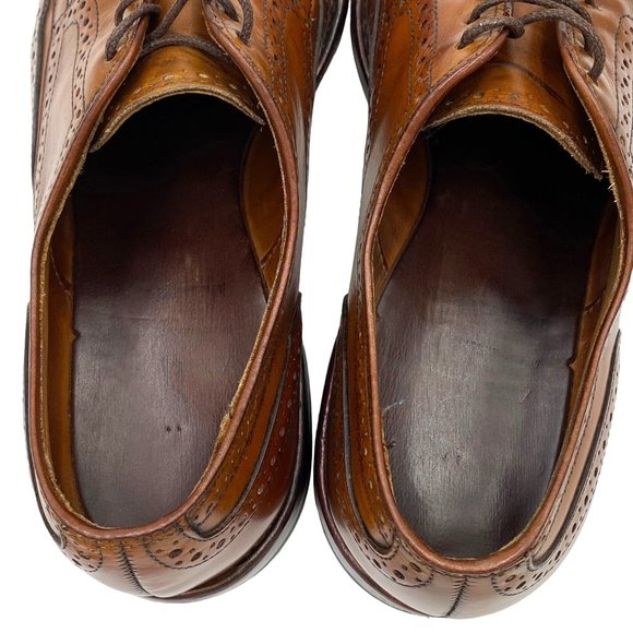 Allen Edmonds Madison Park mens size 9 brown leather wing tip oxford dress shoes main image 5